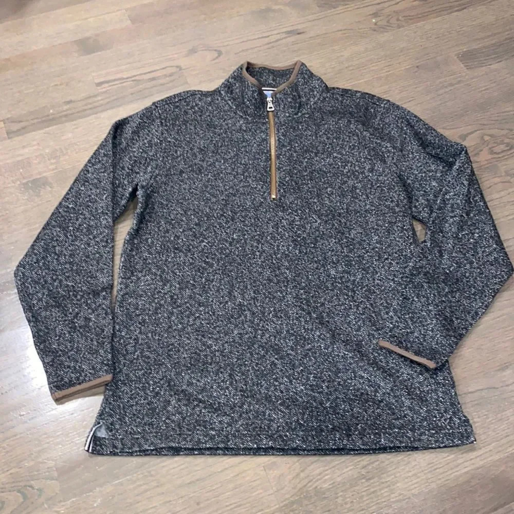 Mens Weatherproof Vintage charcoal fleece 1/2 zip pullover